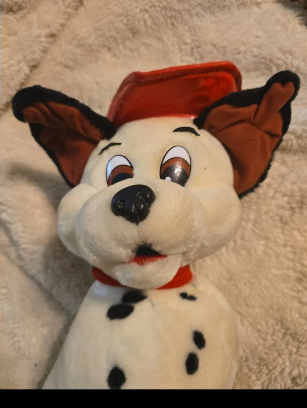 081026 Stuffed Firefighter Dalmatian Dog 14 inches plush. Box 22t